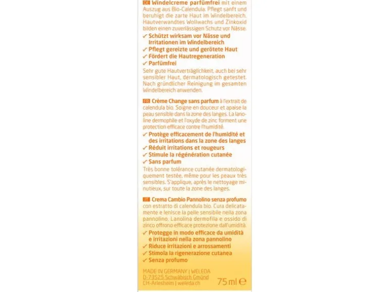 WELEDA Windelcreme Calendula, parfümfrei 75 ml