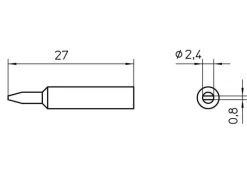 Weller Lötspitze XNT B Meisselform 2.4 mm