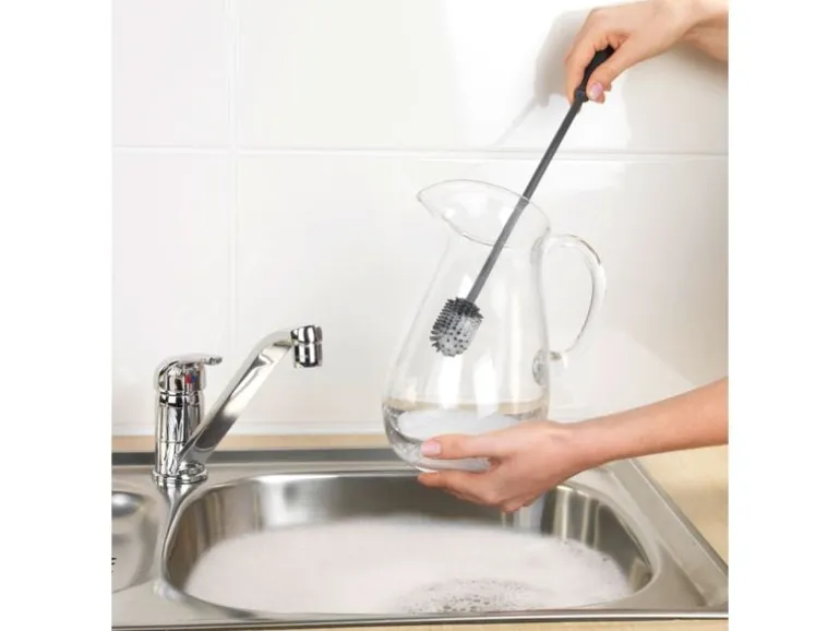 Wenko Silikon Flaschenbürste 38 cm Grau/Dunkelgrau