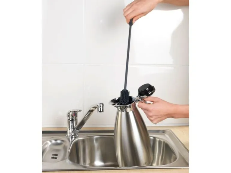 Wenko Silikon Flaschenbürste 38 cm Grau/Dunkelgrau