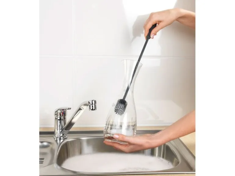 Wenko Silikon Flaschenbürste 38 cm Grau/Dunkelgrau