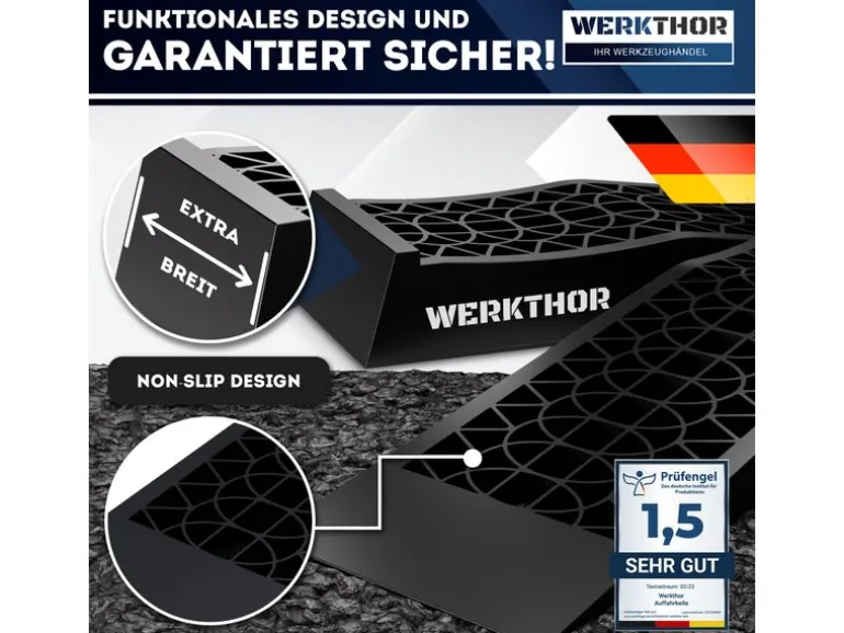 Werkthor Auffahrrampe Extraflaches Auto -2er Set 5000 kg