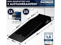 Werkthor Auffahrrampe Extraflaches Auto -2er Set 5000 kg