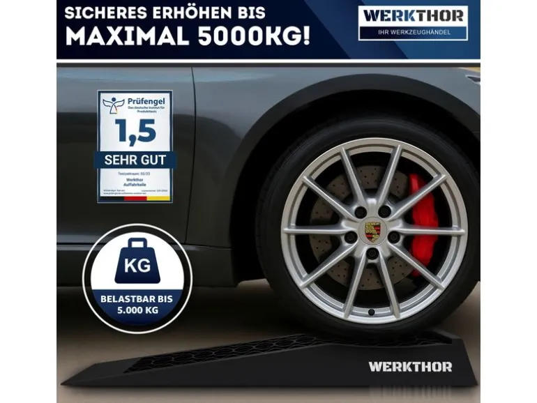 Werkthor Auffahrrampe Extraflaches Auto -2er Set 5000 kg