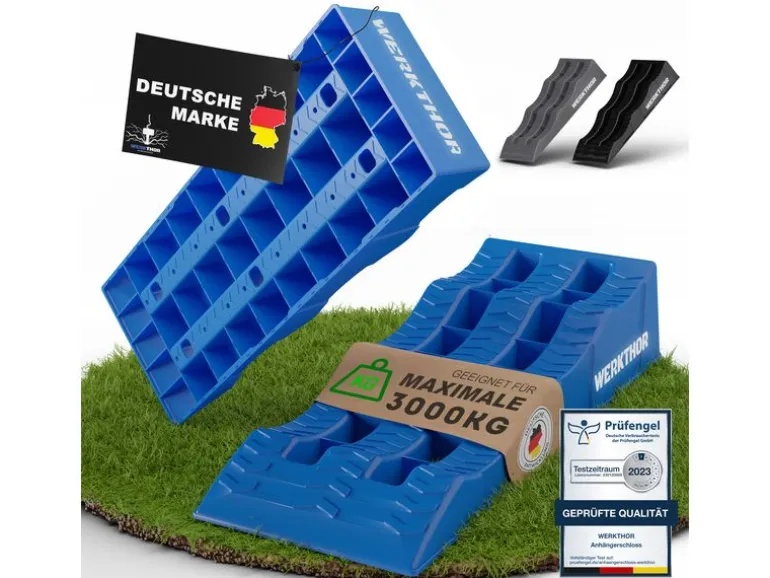 Werkthor Flache Auffahrkeile 2er Set, Blau