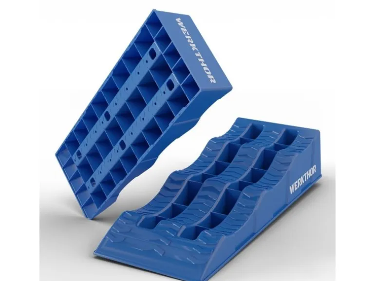 Werkthor Flache Auffahrkeile 2er Set, Blau