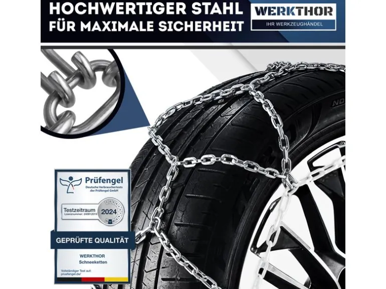 Werkthor Stahlschneekette Werkthor Schneeketten 2er Set WT 60 2er Set