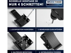 Werkthor Unterlegkeile mit Halterung 1600 kg