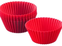 Westmark 6er Set Silikon-Muffinformen, D7 cm, rot Silikon D7 cm Rot