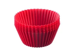 Westmark 6er Set Silikon-Muffinformen, D7 cm, rot Silikon D7 cm Rot