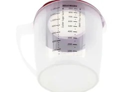 Westmark Messbecher m. Deckel Helena, rot, D14.8, H15 cm, 1.4 lt