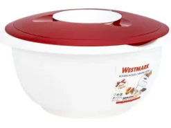 Westmark Rührschüssel mit Spritzschutz, rot, 2.5 lt