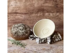 Westmark Set Gärkorb rund mit Bezug mit Herz D24.5 x 8.5 cm