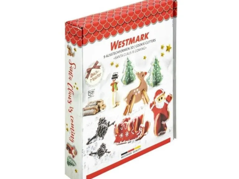Westmark 9-tlg. 3D Set Santa Claus is coming Ausstechformen