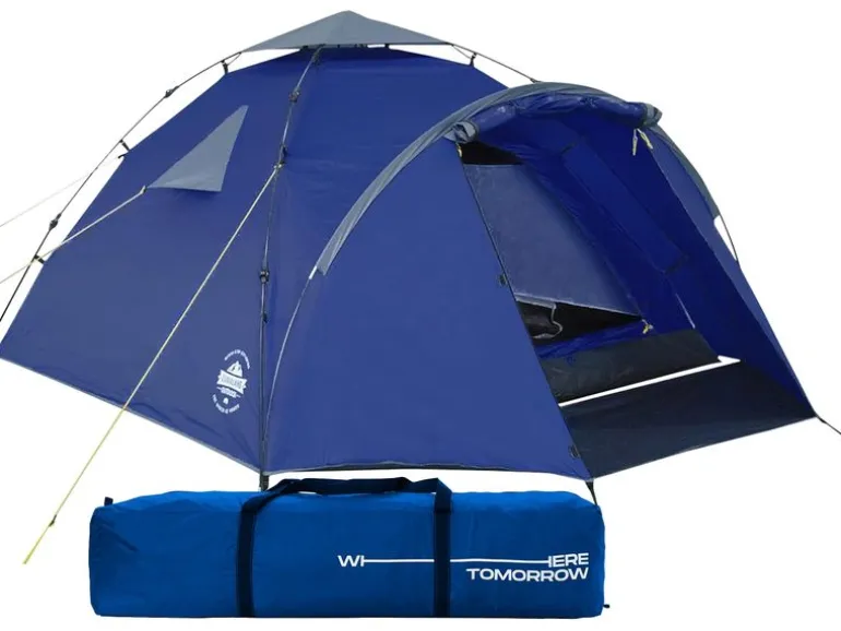 Where tomorrow Drei Personenzelt Pop-Up - Blau
