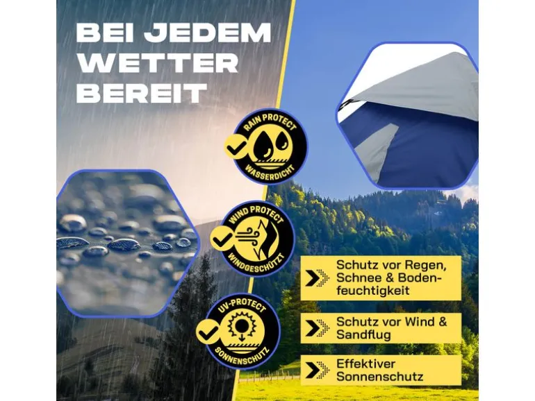 Where tomorrow Drei Personenzelt Pop-Up - Blau