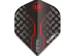 Winmau Dartflight Prism Zeta, Schwarz / Rot, 3 Stück