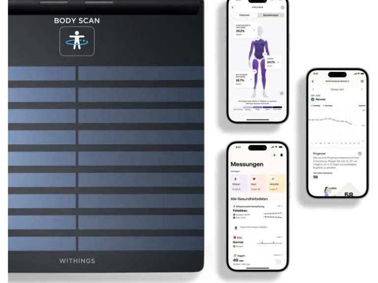 Withings Körperanalysewaage Body Scan Schwarz