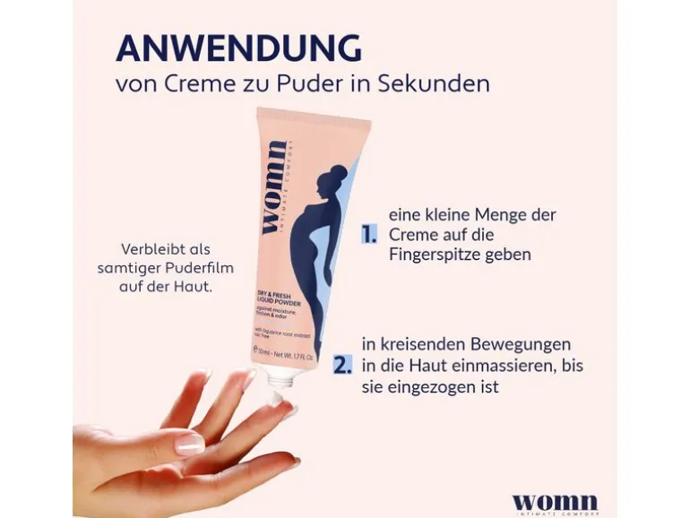 Womn Körperpuder flüssig Dry and Fresh 50 ml