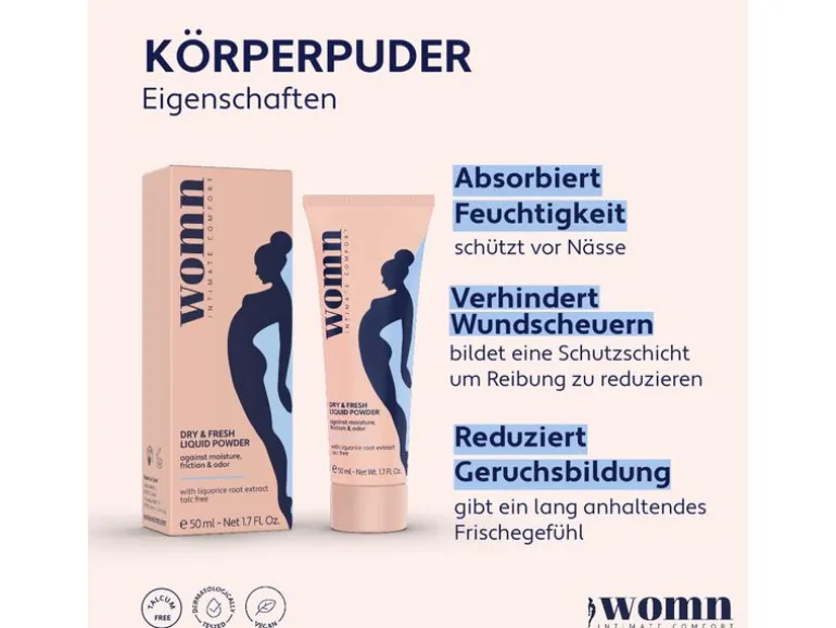 Womn Körperpuder flüssig Dry and Fresh 50 ml