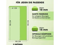 World Fitness Fitnessmatte Ashanti 190 cm x 100 cm, Grün