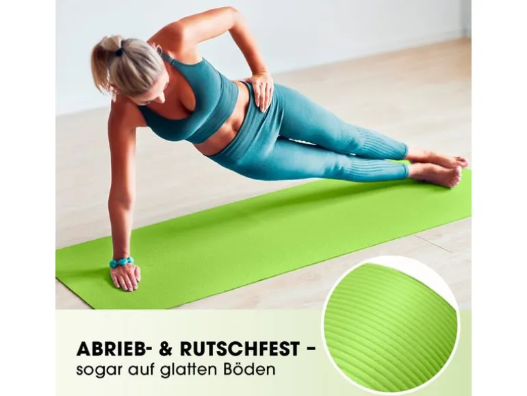 World Fitness Fitnessmatte Yamuna 183 cm x 61 cm, Grün