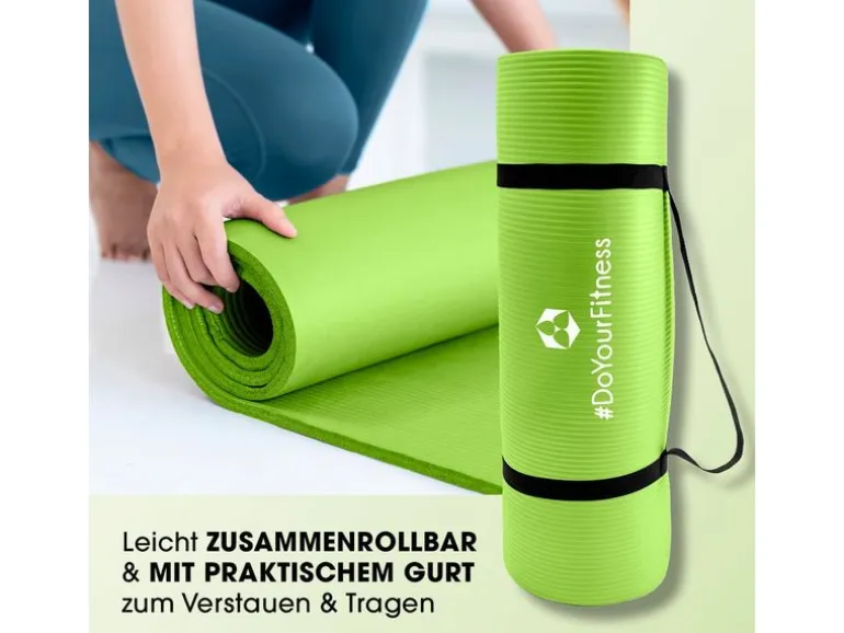 World Fitness Fitnessmatte Yamuna 183 cm x 61 cm, Grün