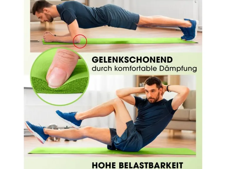 World Fitness Fitnessmatte Yamuna 183 cm x 61 cm, Grün