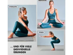 World Fitness Fitnessmatte Yamuna 183 cm x 61 cm, Grau