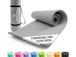World Fitness Fitnessmatte Yamuna 183 cm x 61 cm, Grau