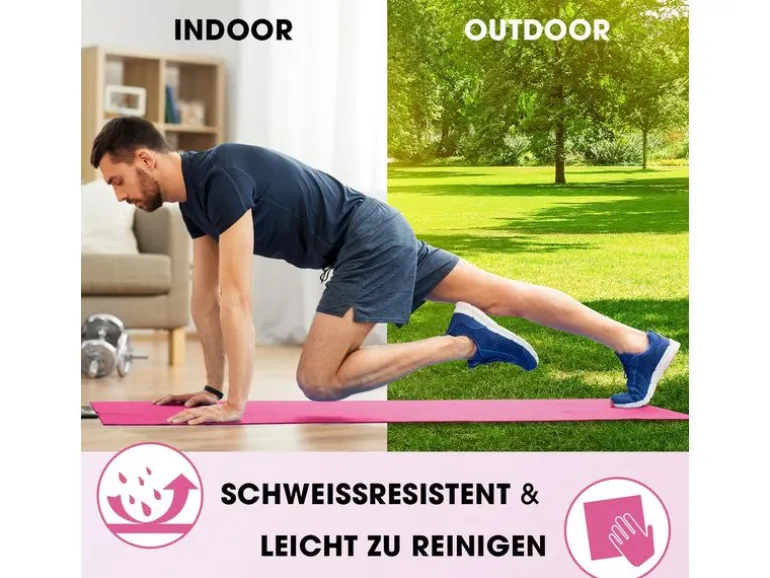 World Fitness Fitnessmatte Yamuna 183 cm x 61 cm, Pink