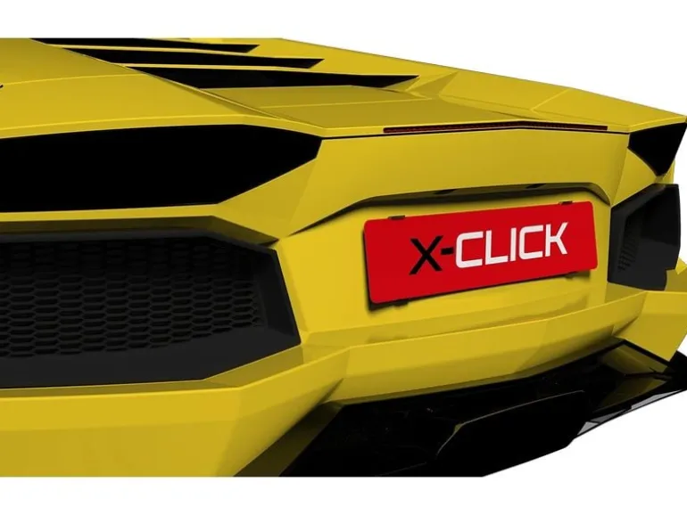 X-Click Rahmenloser Nummernhalter Shadow Black, 30 x 8 cm/50 x 11 cm