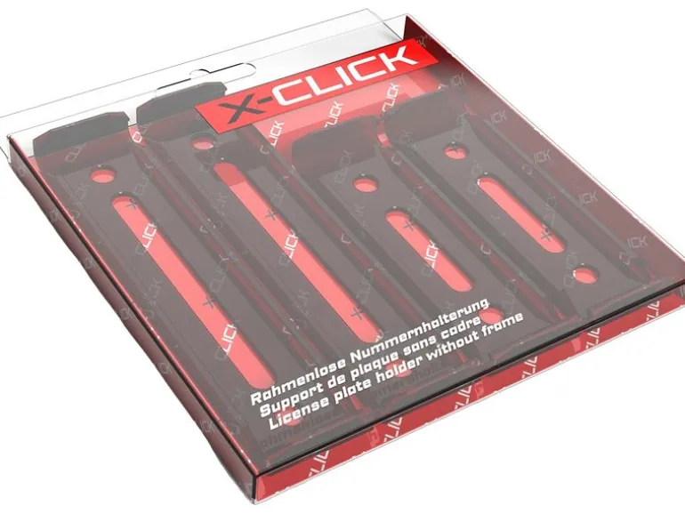 X-Click Rahmenloser Nummernhalter Shadow Black, 30 x 8 cm/50 x 11 cm