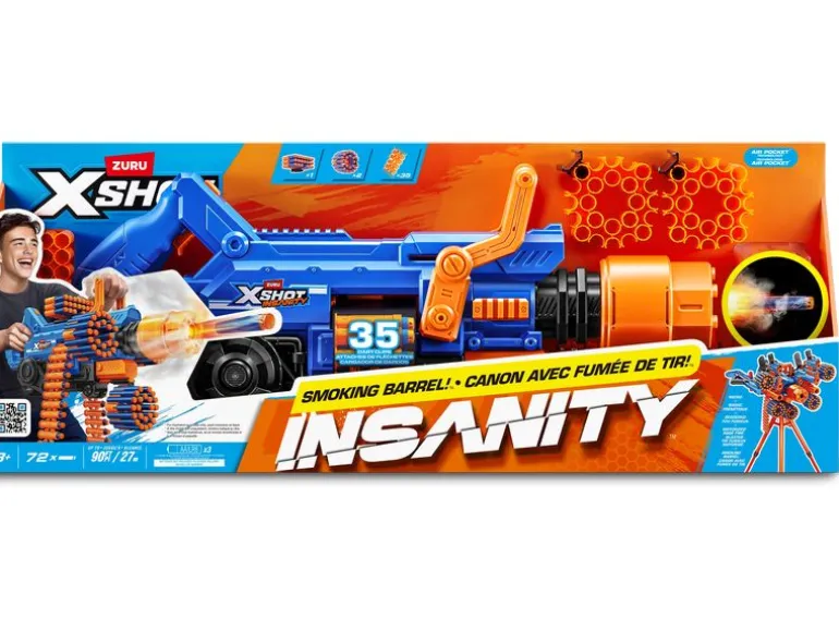 X-Shot Insanity Blaster Smoke N Barrel mit Darts