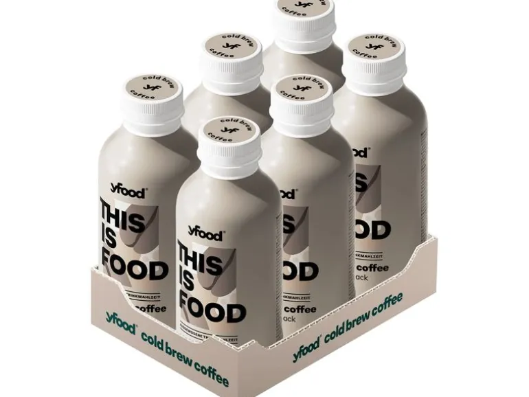 YFOOD Trinkmahlzeit Cold Brew Coffee 6 x 500 ml