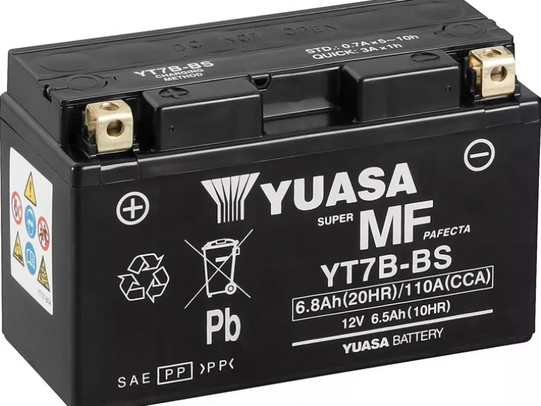 YUASA Motorradbatterie AGM 12V/6.8Ah/110A