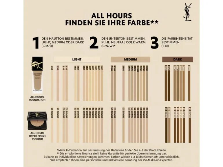 Yves Saint Laurent Mattierendes All Hours Hyper Finish Puder 01 01