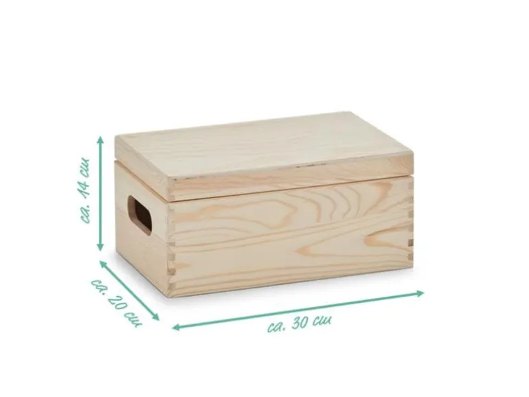 Zeller Present Aufbewahrungskiste mit Deckel 30 x 14 cm, Nature