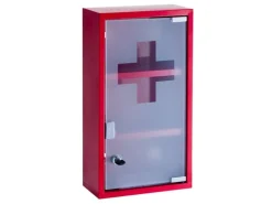 Zeller Present Erste Hilfe Schrank 25 x 12 x 45 cm, Rot