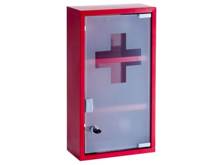 Zeller Present Erste Hilfe Schrank 25 x 12 x 45 cm, Rot