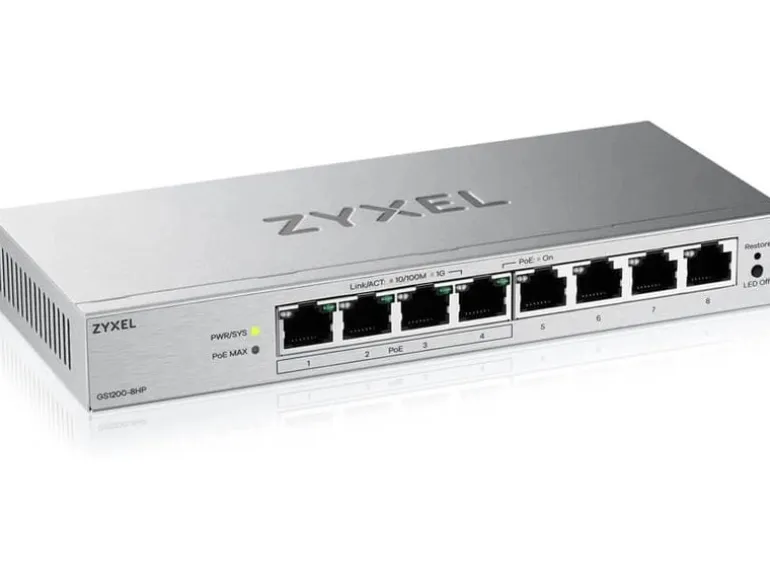 Zyxel PoE+ Switch GS1200-8HP v3 8 Port