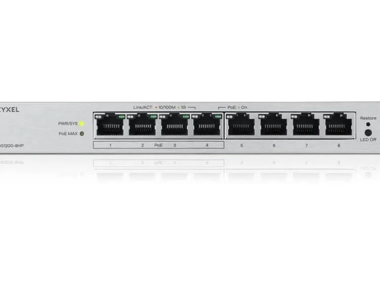 Zyxel PoE+ Switch GS1200-8HP v3 8 Port